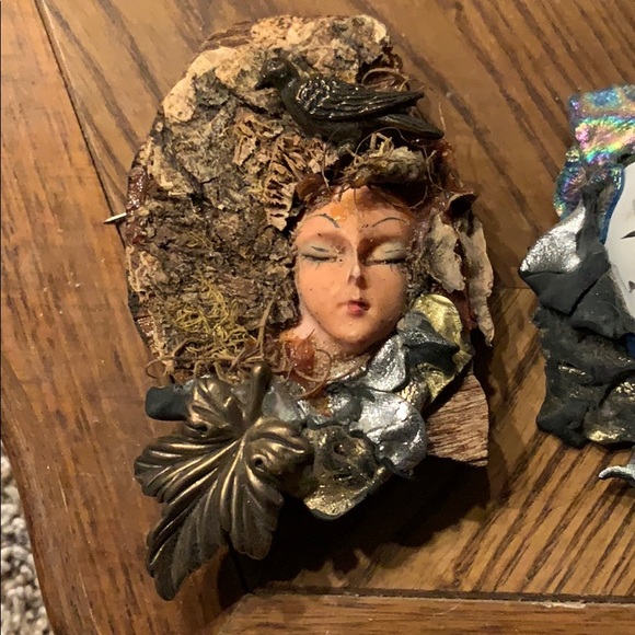 Set of 3 vintage homemade pins - Picture 2 of 8